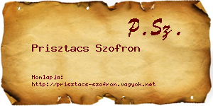 Prisztacs Szofron névjegykártya